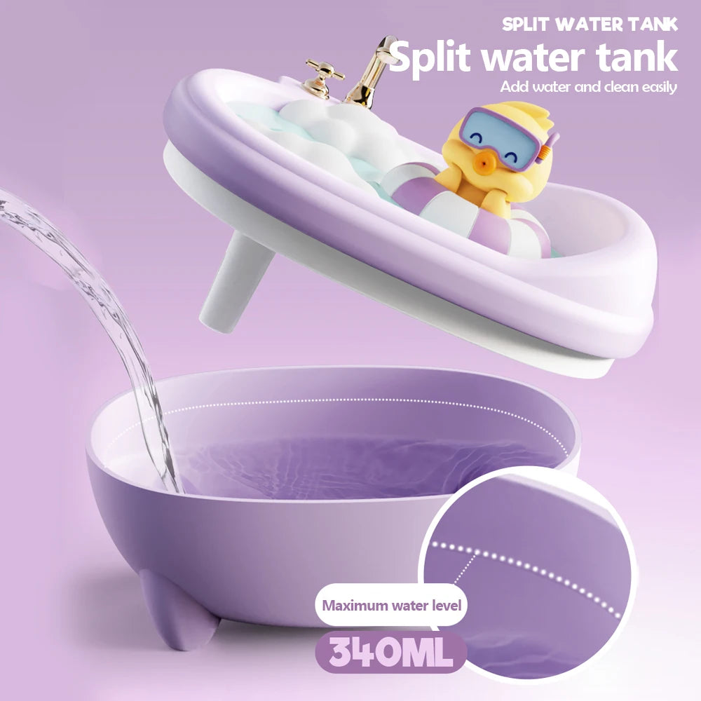 Cute Animal Air Humidifier Bathtub Shape Essential Oil Diffuser 340ML capacity water tank humidifier With Colourful Night Lights