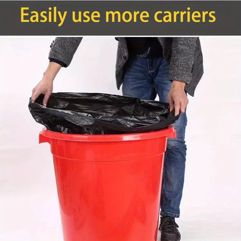 64-65 Gallon Trash Can Liners for 1.2 Mil │ Black Heavy Duty Garbage Bags/Rolls/50in” x 60in” (25Count)