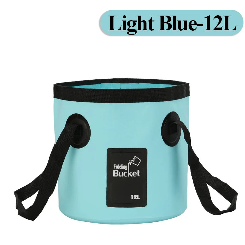 12/20L Portable Folding Bucket, Foldable Fishing Bucket, Camping Water Storage Container Collapsible Outdoor Travel Water Bucket