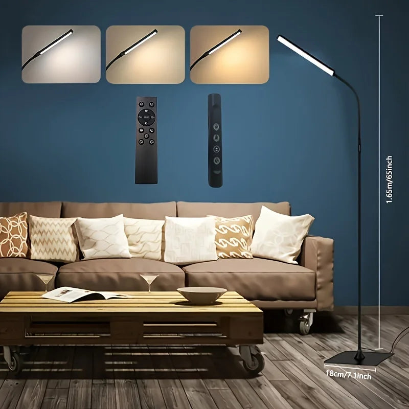LED Floor Lamp For Living Room Adjustable Gooseneck Stand Light USB Powered Eye Protection Table Light For Bedroom