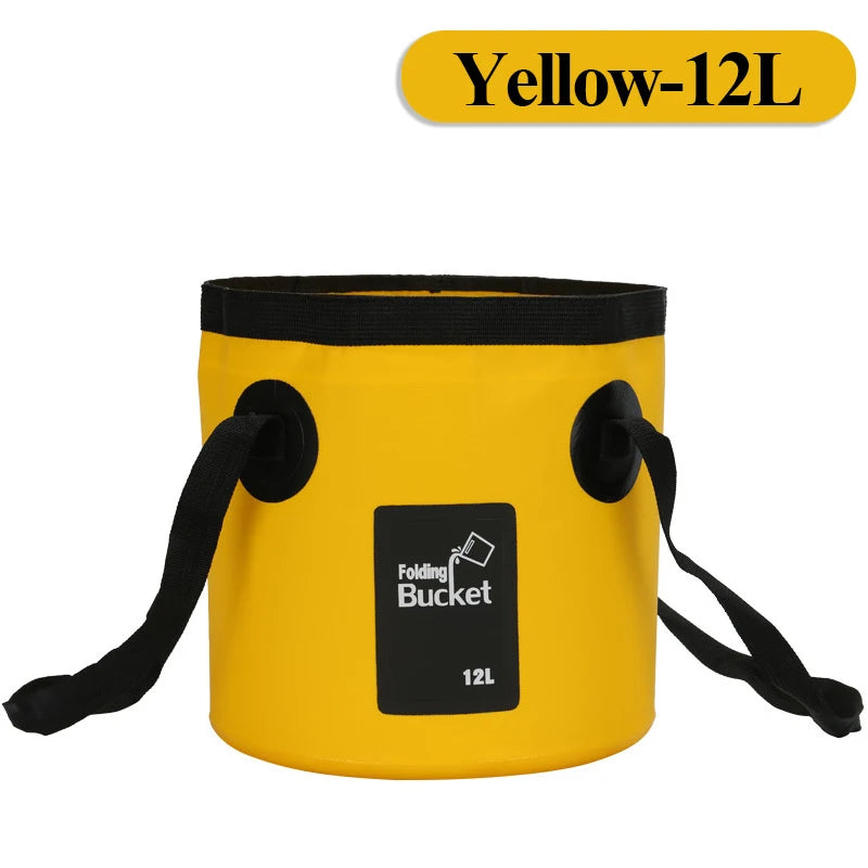 12/20L Portable Folding Bucket, Foldable Fishing Bucket, Camping Water Storage Container Collapsible Outdoor Travel Water Bucket