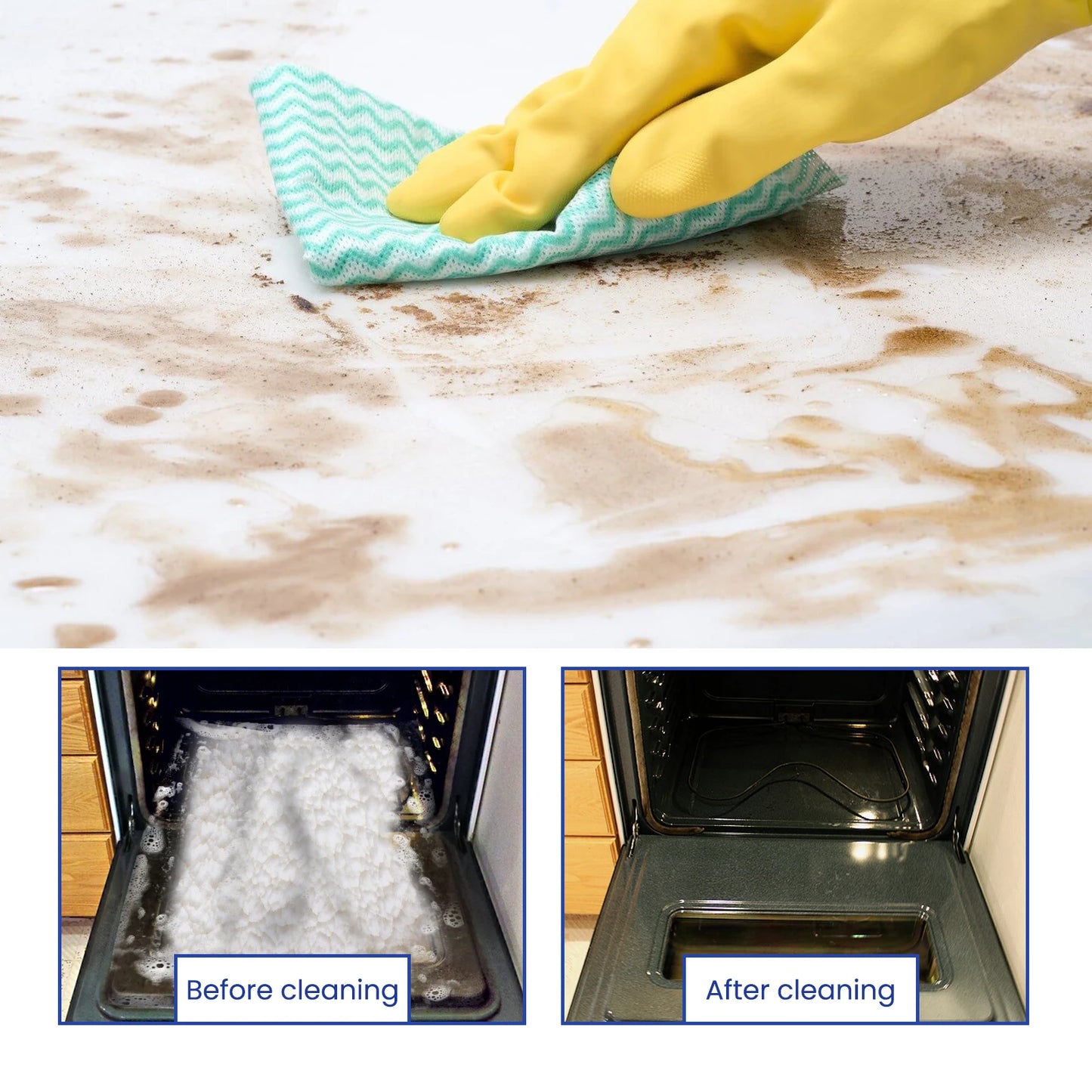 JAKEHOE Kitchen Grease Cleaner Spray Powerful Remove Stubborn Stains/Oil Residues/Refrigerator Odors Multipurpose Cleaning Agent