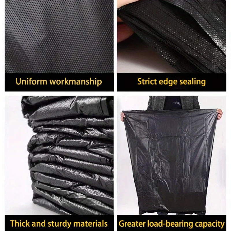 64-65 Gallon Trash Can Liners for 1.2 Mil │ Black Heavy Duty Garbage Bags/Rolls/50in” x 60in” (25Count)