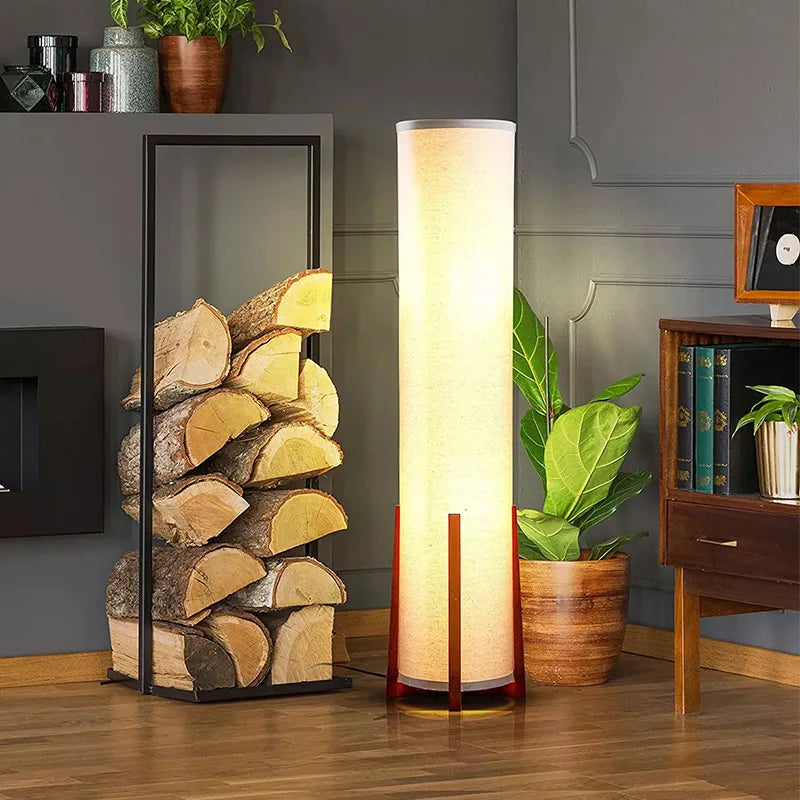 Nordic fabric Floor Lamp Japanese desk lamp for Living Room Study Reading Light Bedroom Bedside Designer Floor lamp