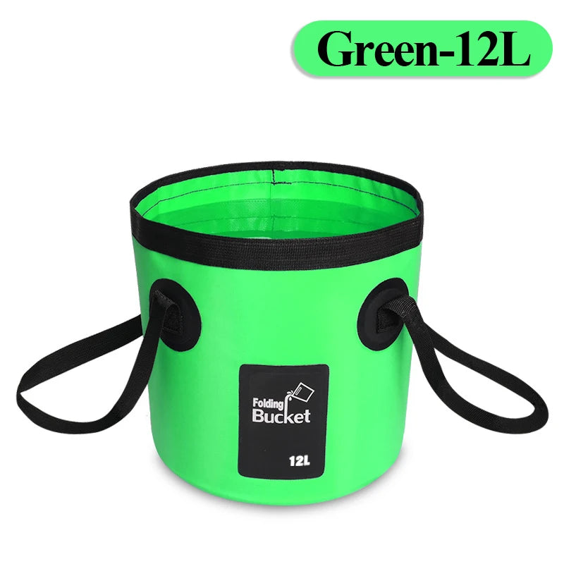 12/20L Portable Folding Bucket, Foldable Fishing Bucket, Camping Water Storage Container Collapsible Outdoor Travel Water Bucket