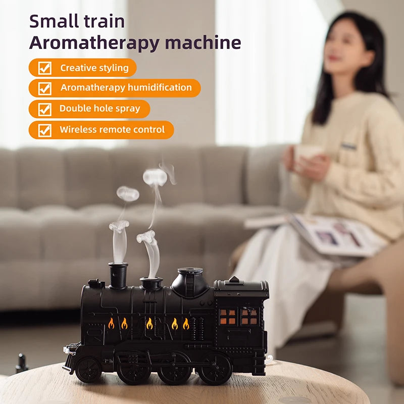 Ultrasound Air Humidifier Cannon Titanic Ship Retro Train Jellyfish Spray Essential Oil Aromatherpy Diffuser 7Colour Night Light