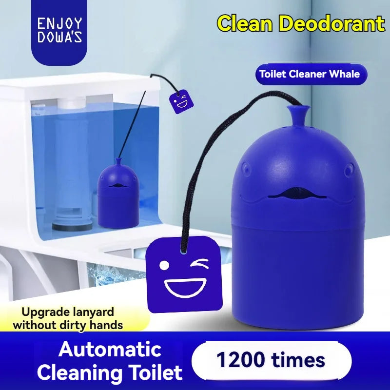 1 Bottle Automatic Toilet Cleaner "Toilet Whale" with Portable Design, 200G Gel, Slow-Release Cleaning