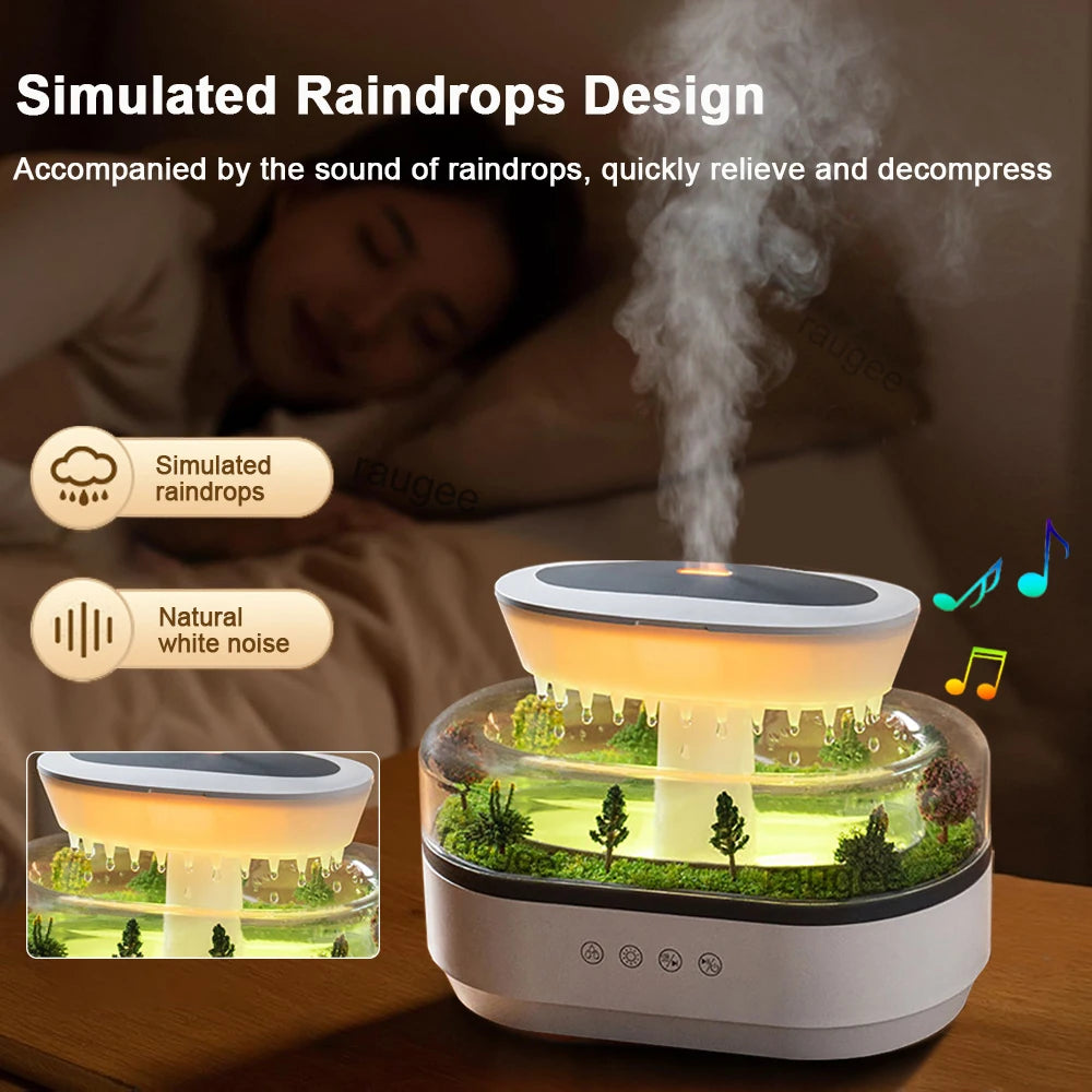 Aroma Air Humidifier Fragrance Essential Oil Diffuser for Home Raindrop Model Aroma Diffuser Humidifier with LED Colorful Light