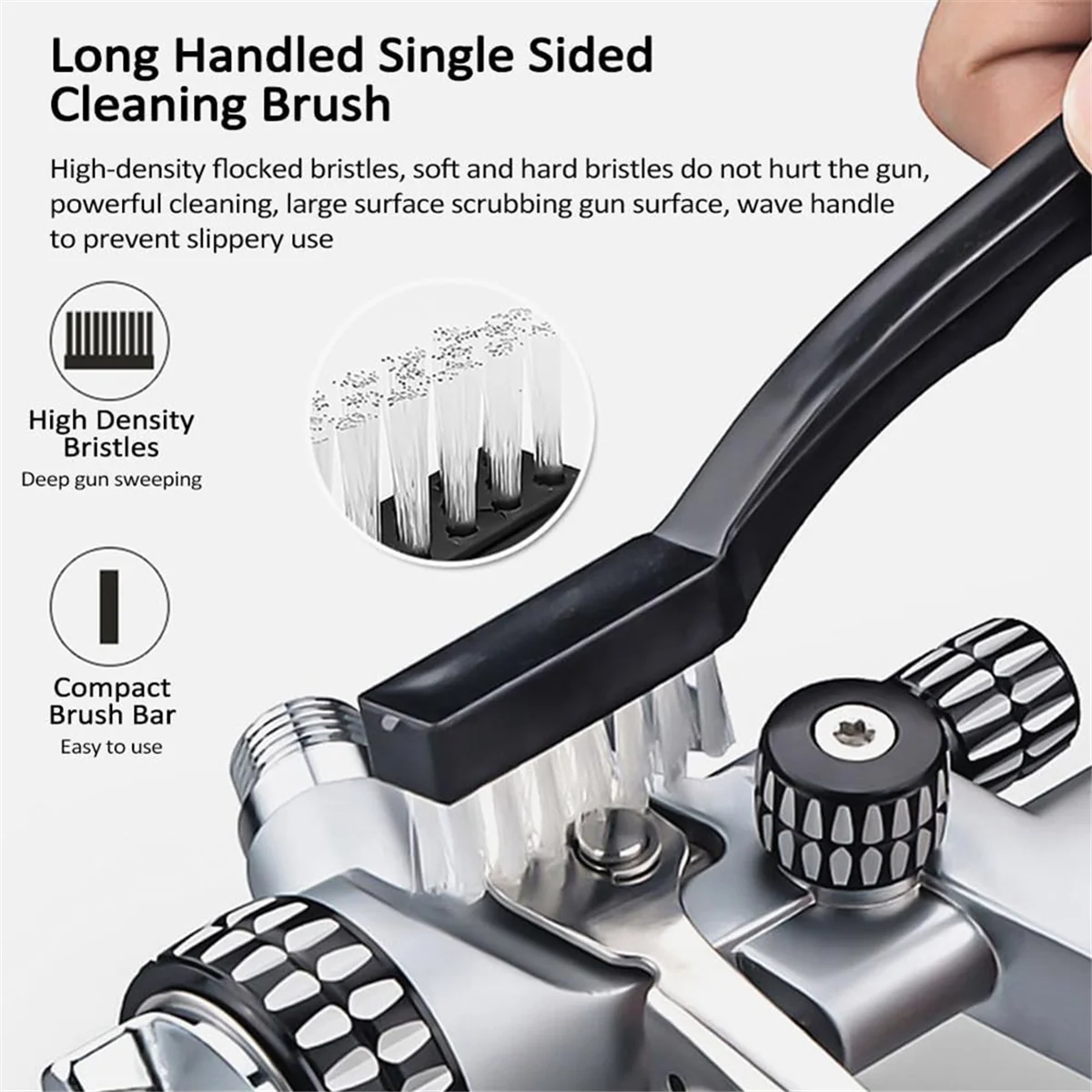 AT13 21Pcs Multi-Purpose Paint Sprayer Cleaning Kit Nylon Brushes Mini Brushes & Needles Metal Tube Cleaning Brush