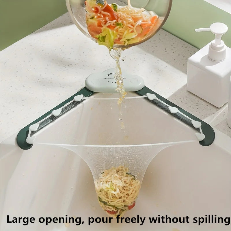 51pc Kitchen Sink Strainer Set,Triangle Draining Basket,Non-Food Contact Washing Mesh Filter,Hanging Storage Rack for Food Waste