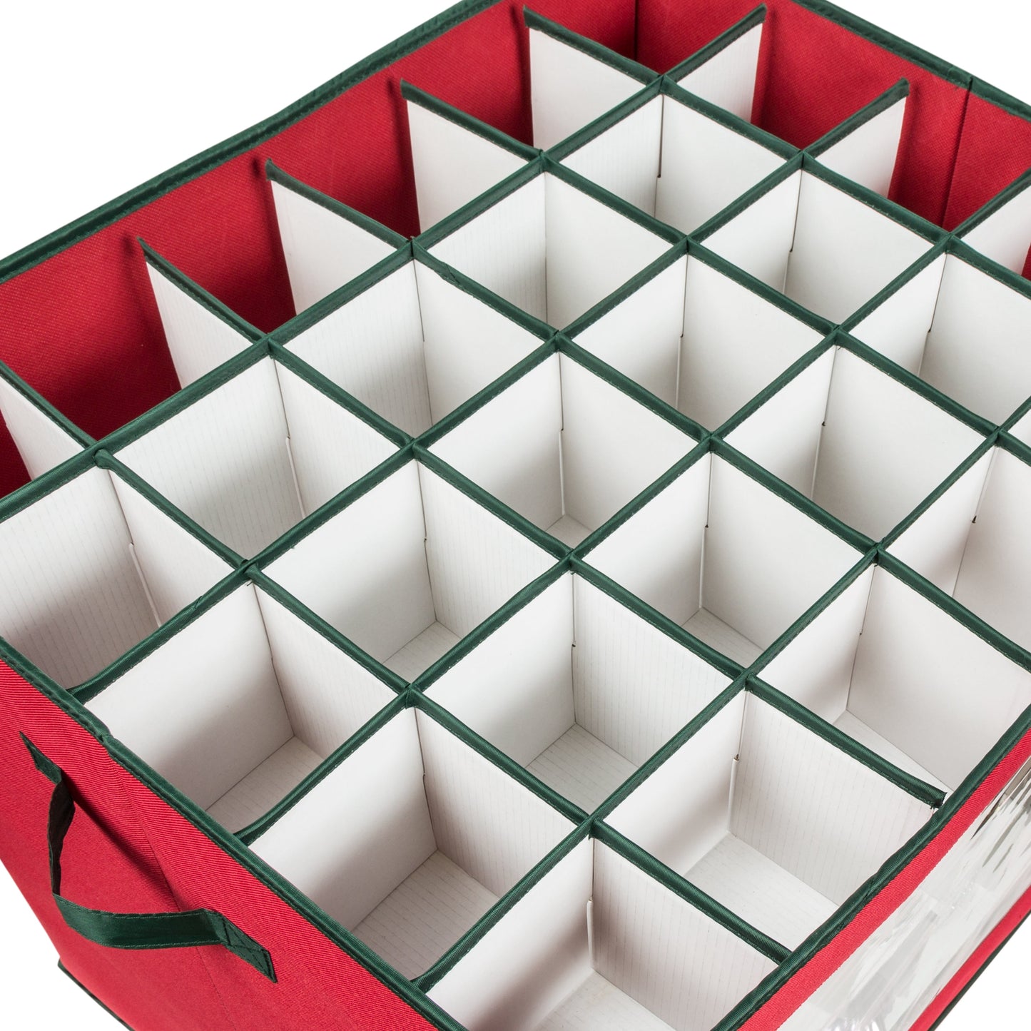Red 120-Cube Ornament Storage Box