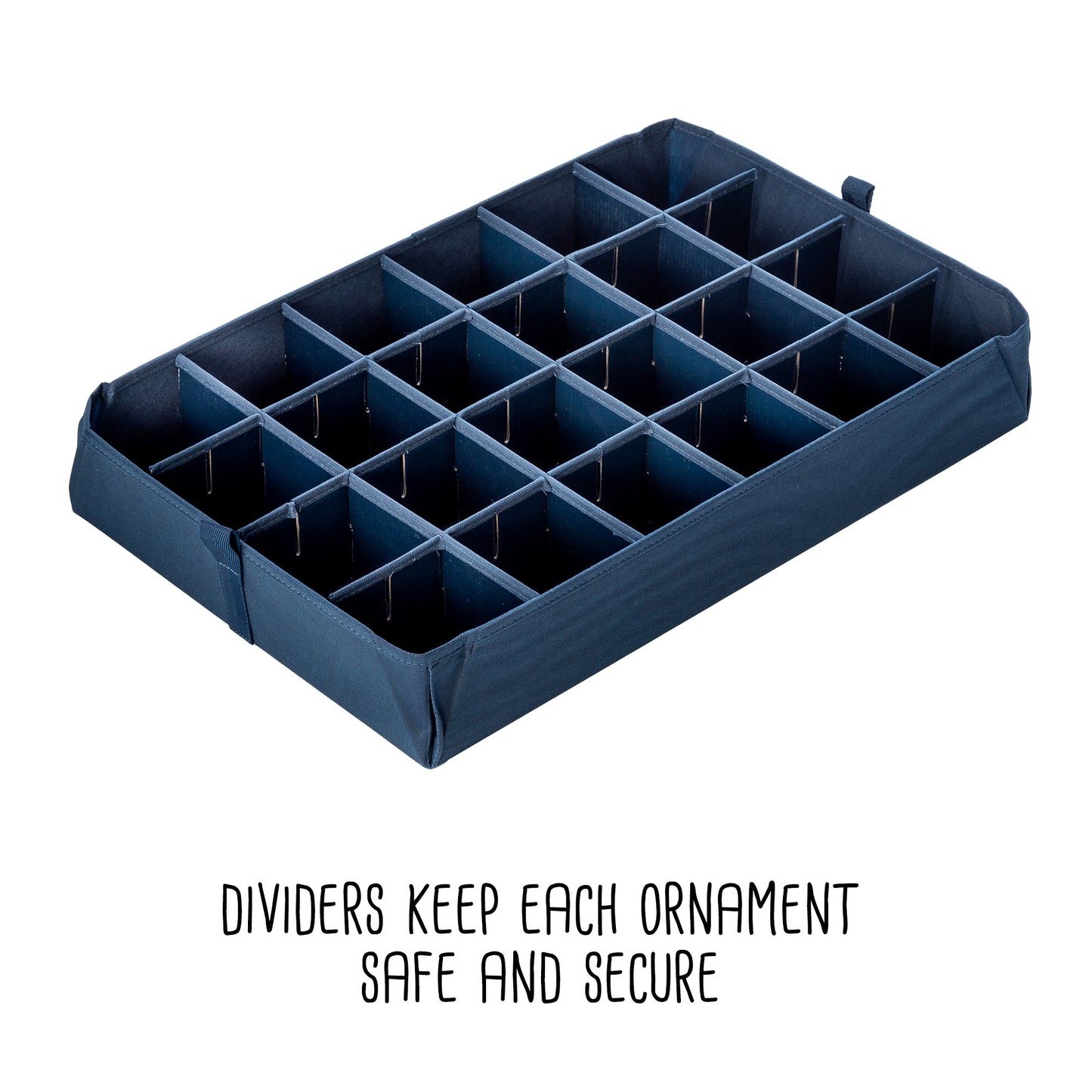 Navy Blue Deluxe 72-Ornament Storage Box
