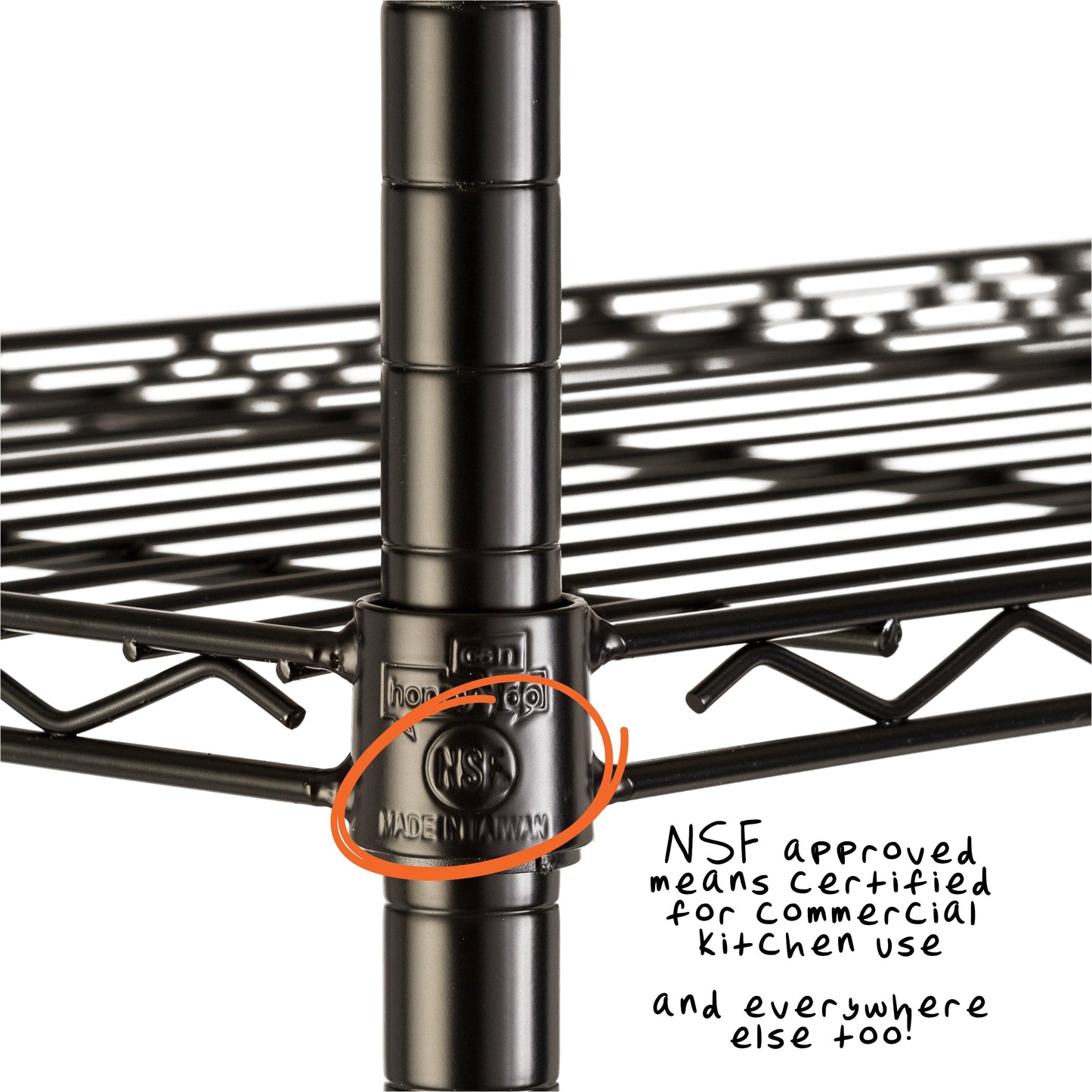 Black 5-Tier Heavy-Duty Shelving Unit With 350-lb Shelf Capacity