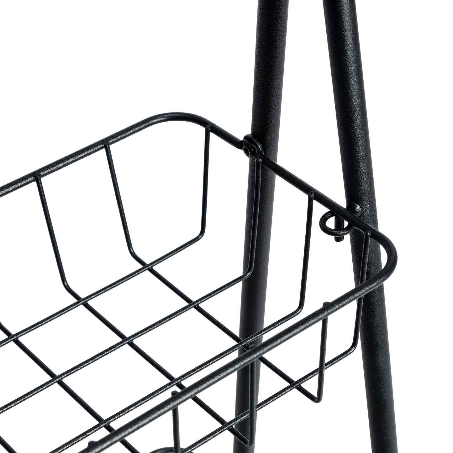 Black 3-Tier Folding A-Frame Storage Caddy