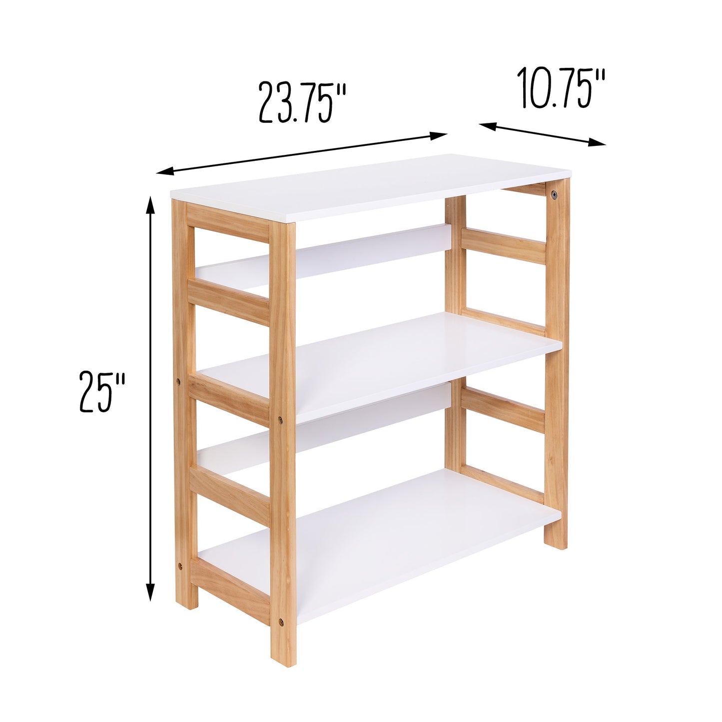 White/Natural 4-Bin Kids Playroom Organizer
