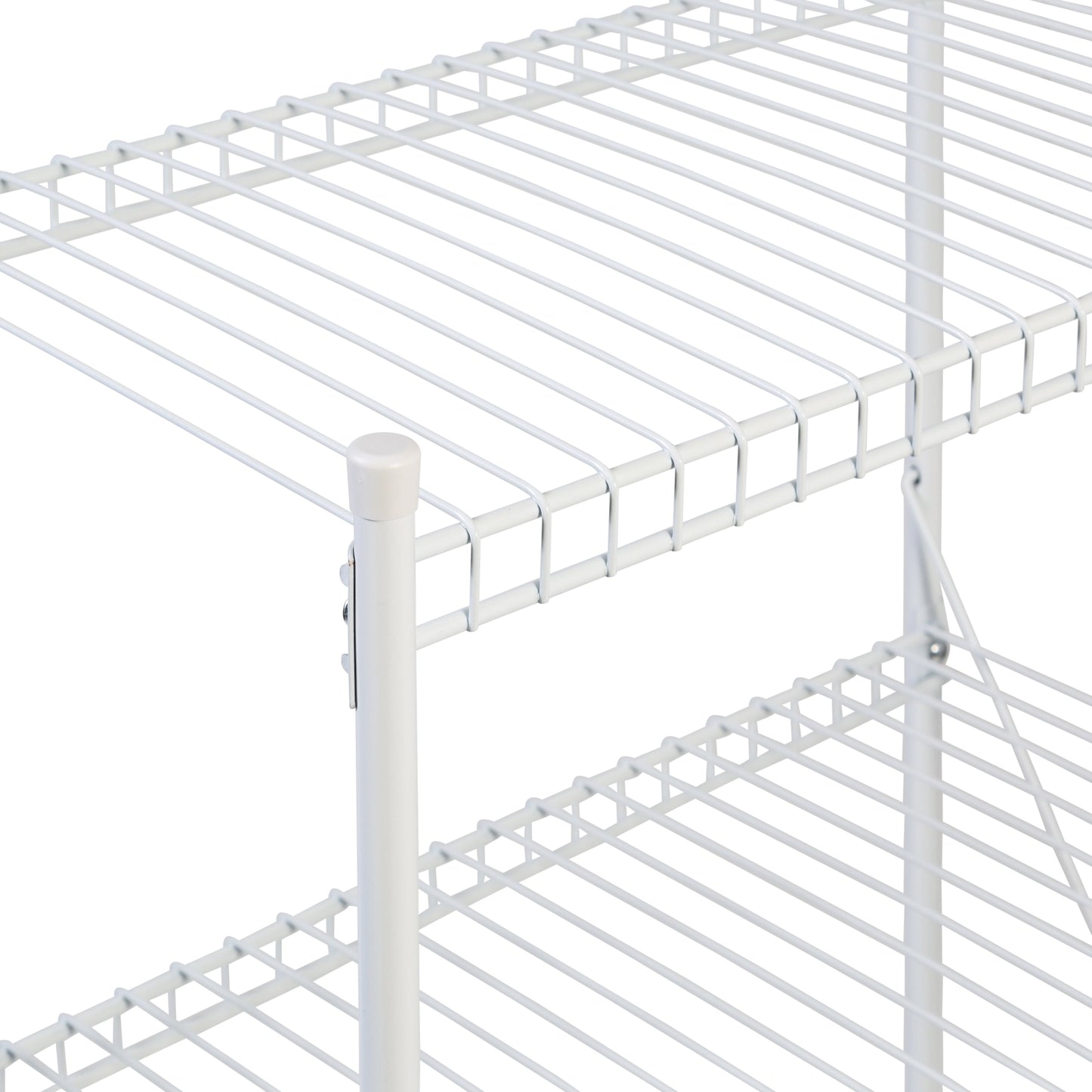 White Steel 4-Tier Storage Shelf