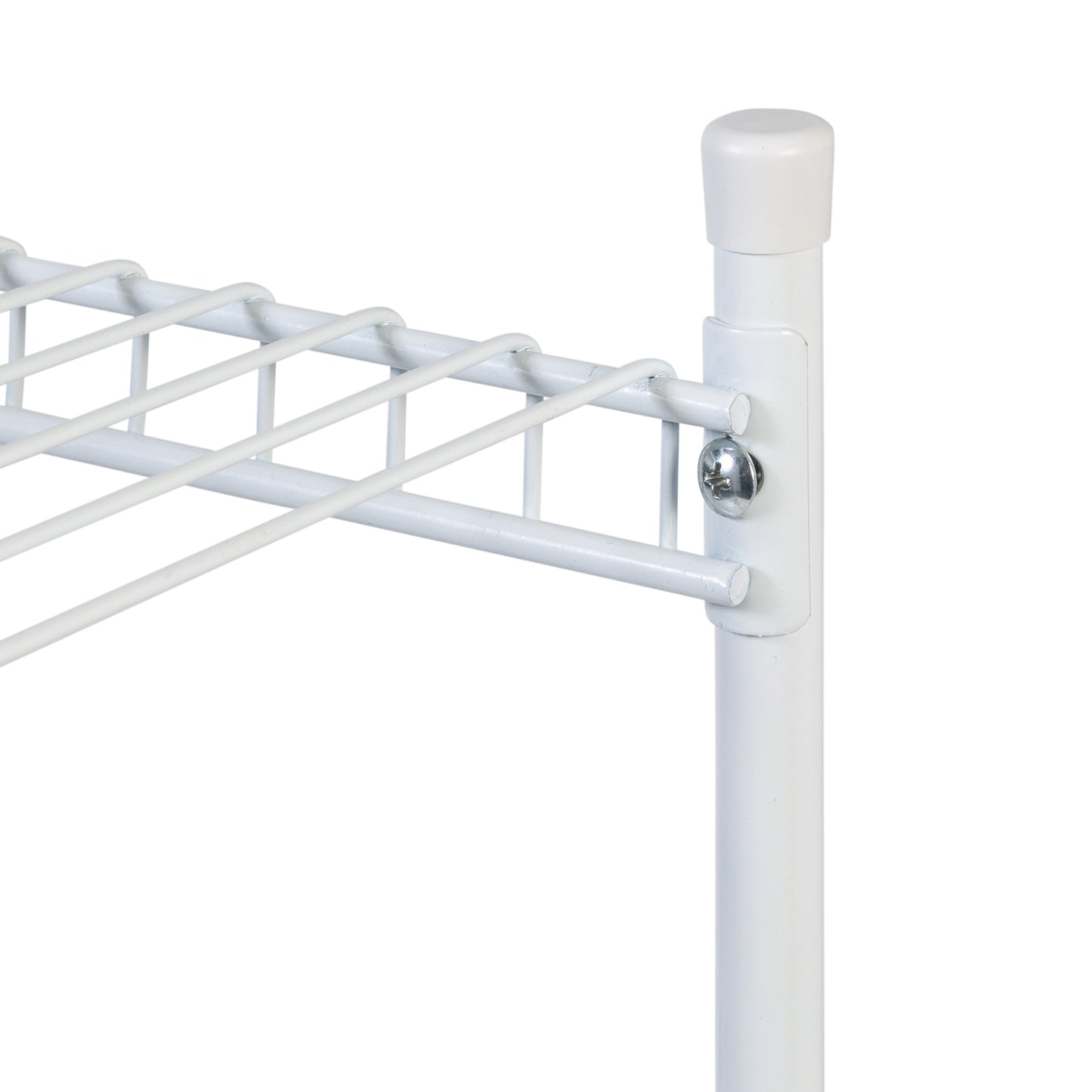 White Steel 4-Tier Storage Shelf