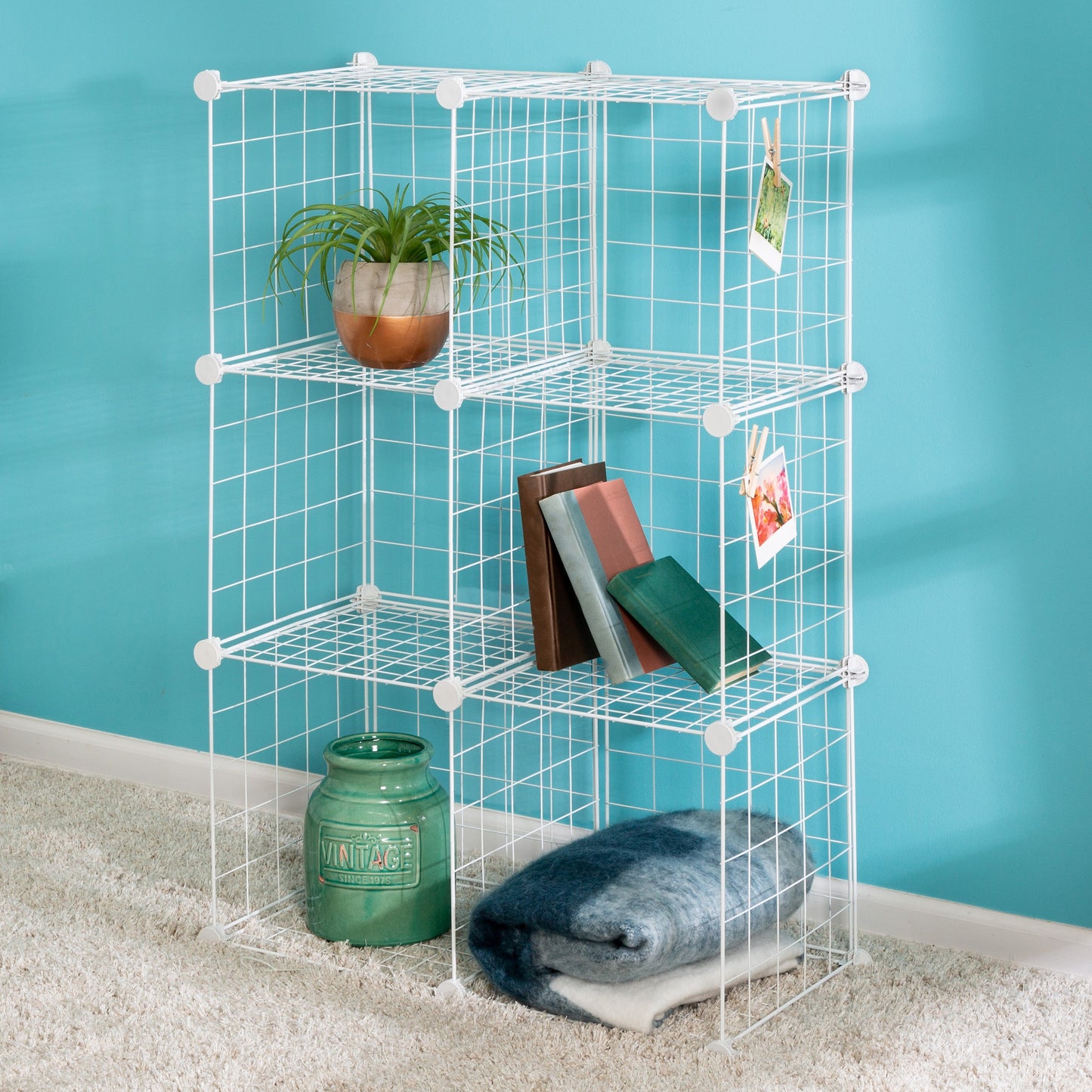 White 6-Cube Modular Storage Organizer