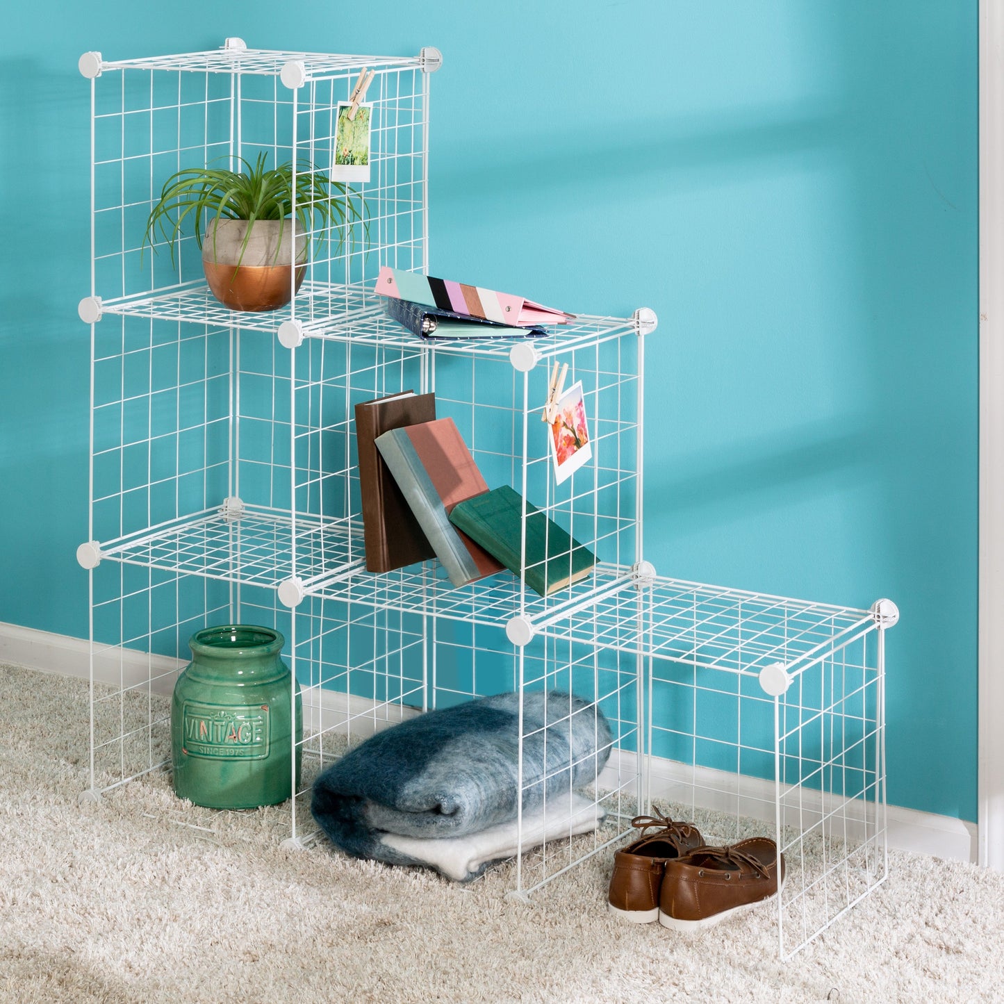 White 6-Cube Modular Storage Organizer