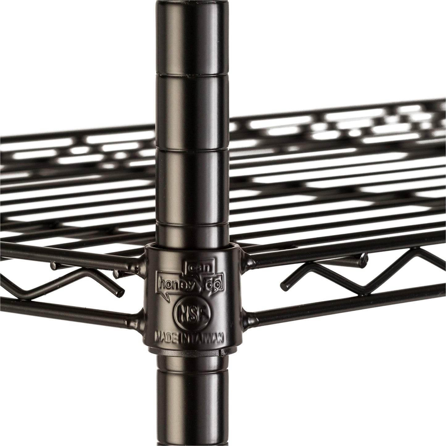 Black 4-Tier Heavy-Duty Shelving with 350-lb Shelf Weight Capacity