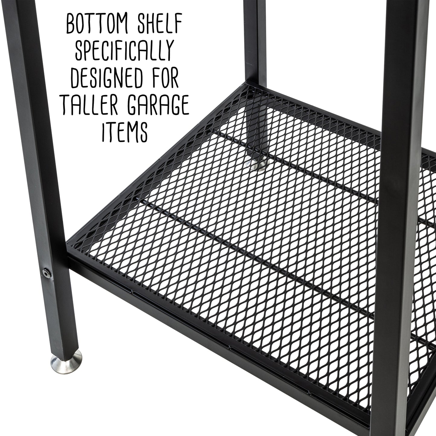 Black 4-Tier Steel Garage Storage Shelving Unit