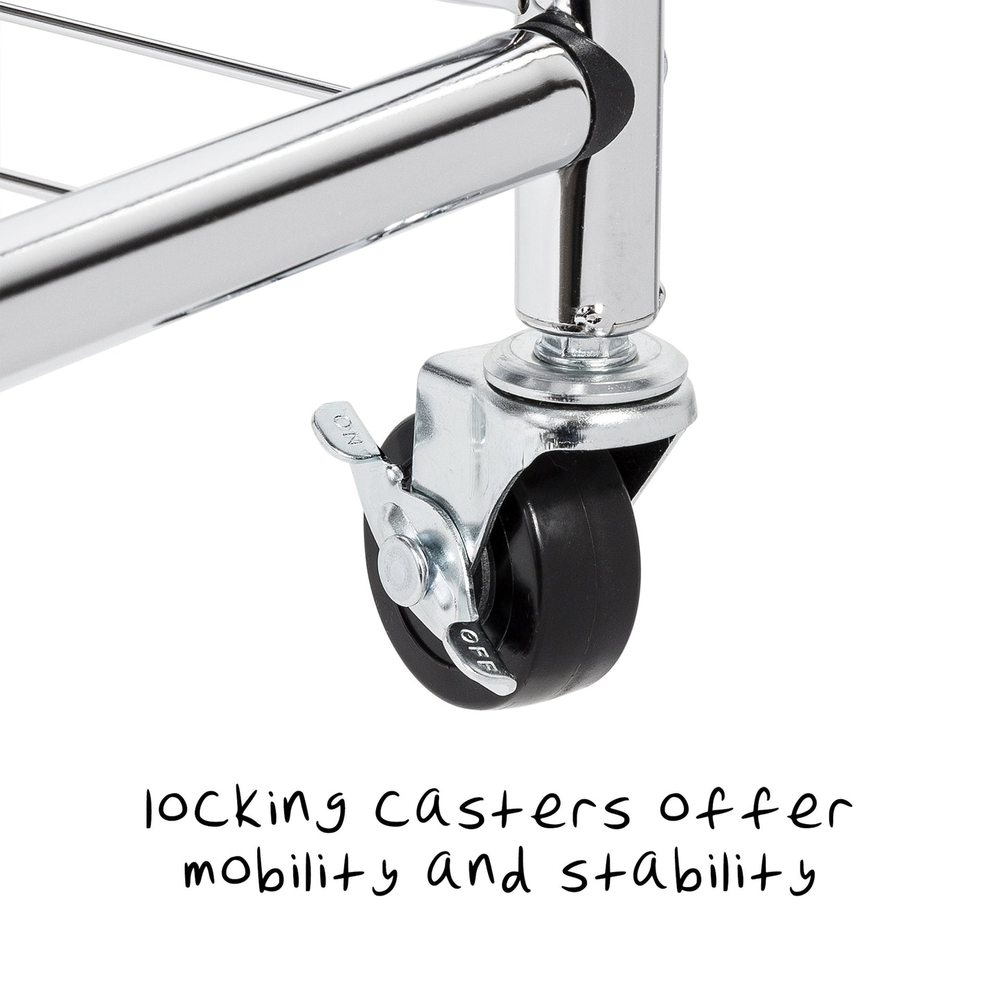 White/Chrome 4-Bag Rolling Laundry Sorter