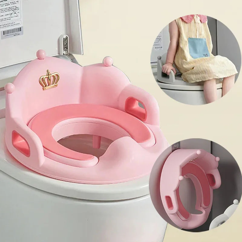 Baby Toilet Training Seat Cover Portable Child Toilet Seat Toddler Crown Toilet Seat Kid Auxiliary Toilet Seat Cushion Urinal