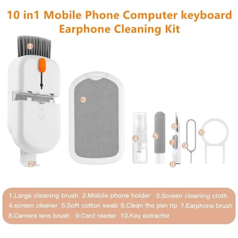 22-in-1 Multi-Purpose Electronics Cleaning Kit with Bluetooth Earbud Cleaners, Charging Port Brushes & Keyboard Cleaning Tools