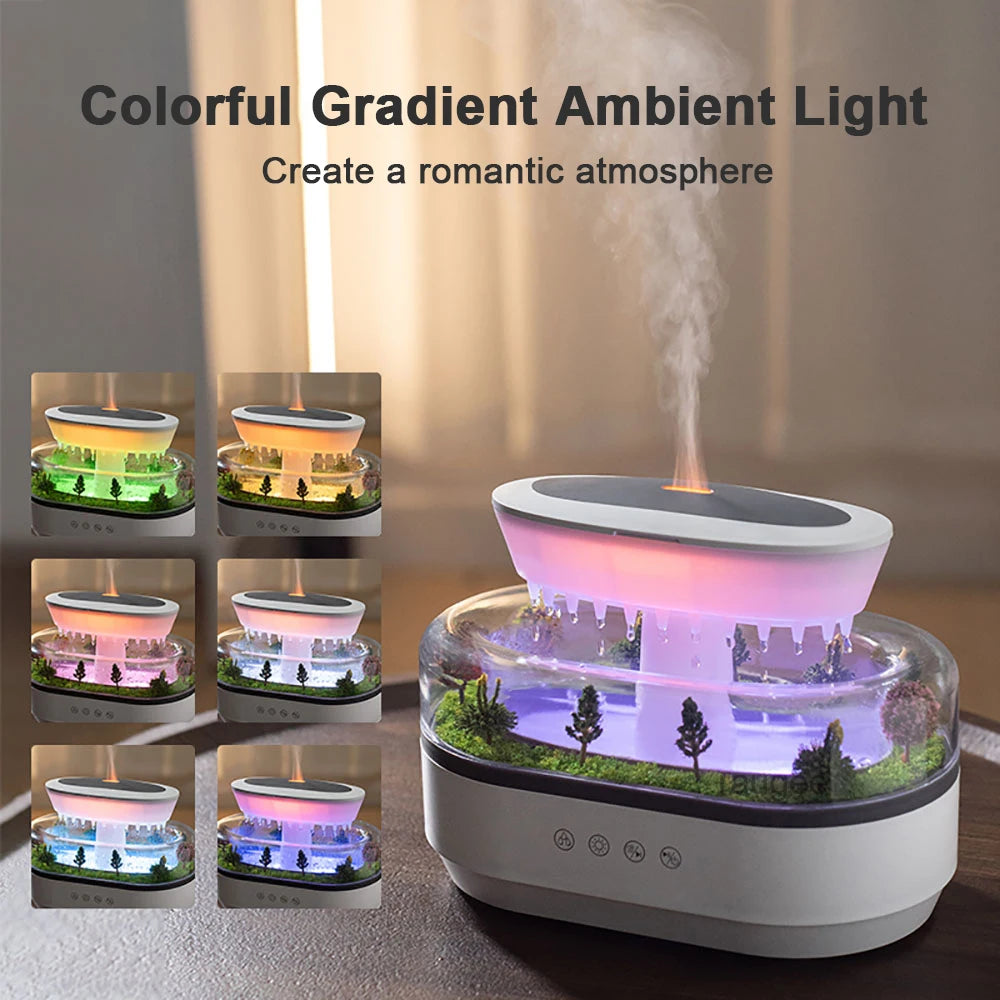Aroma Air Humidifier Fragrance Essential Oil Diffuser for Home Raindrop Model Aroma Diffuser Humidifier with LED Colorful Light