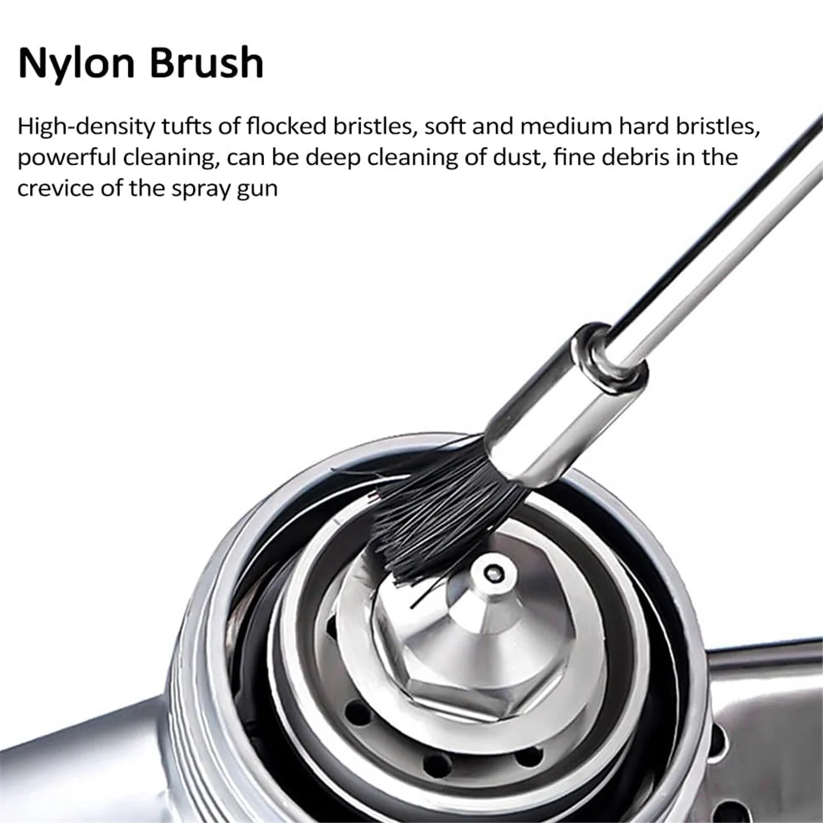 AT13 21Pcs Multi-Purpose Paint Sprayer Cleaning Kit Nylon Brushes Mini Brushes & Needles Metal Tube Cleaning Brush