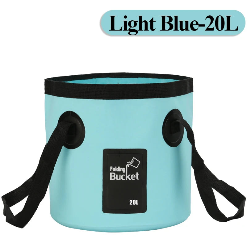 12/20L Portable Folding Bucket, Foldable Fishing Bucket, Camping Water Storage Container Collapsible Outdoor Travel Water Bucket