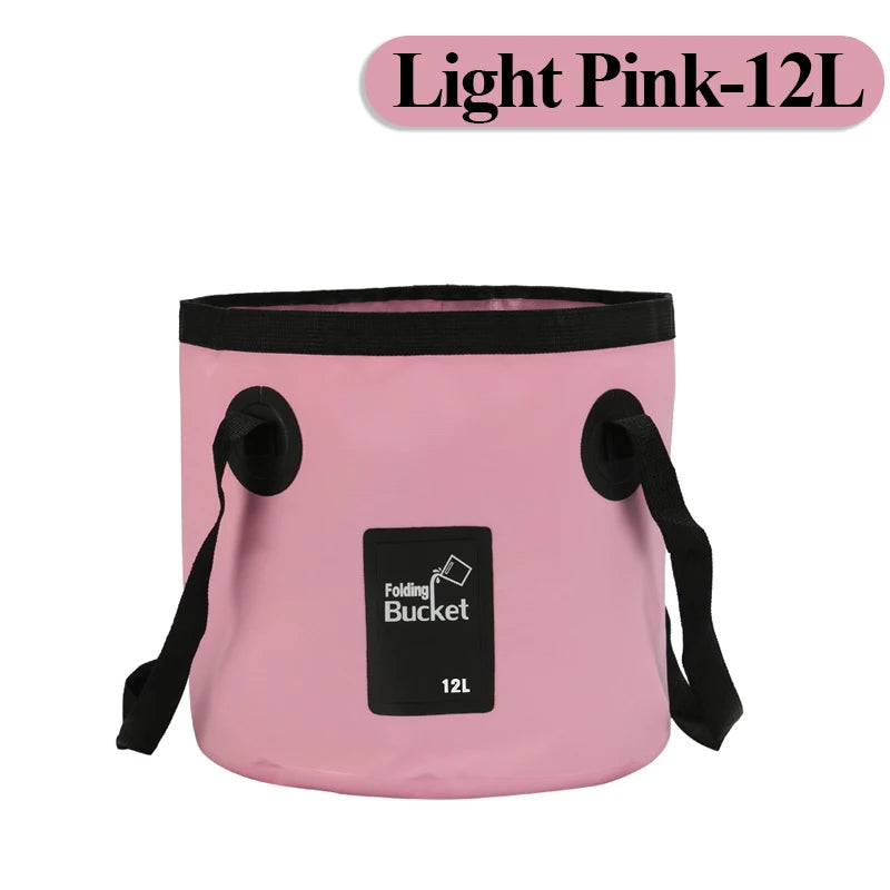 12/20L Portable Folding Bucket, Foldable Fishing Bucket, Camping Water Storage Container Collapsible Outdoor Travel Water Bucket