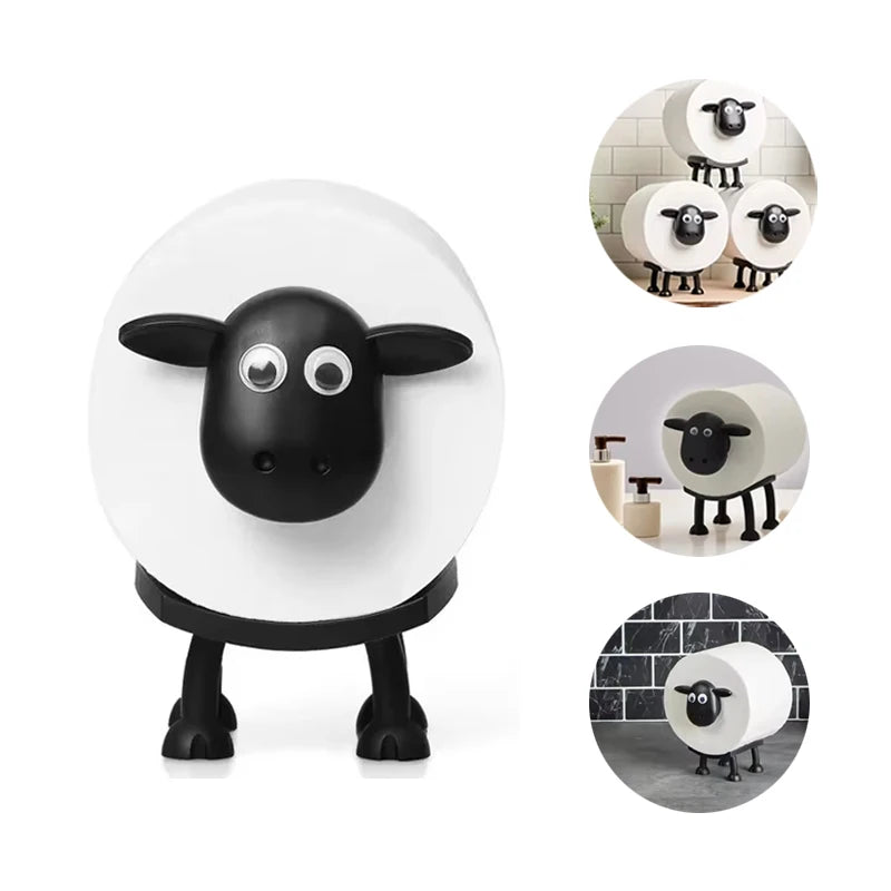 1Pcs Cute Cartoon Animal Toilet Paper Holder Creative Fun Paper Holder Tissue Storage Box Suitable For Bathroom living Room Etc