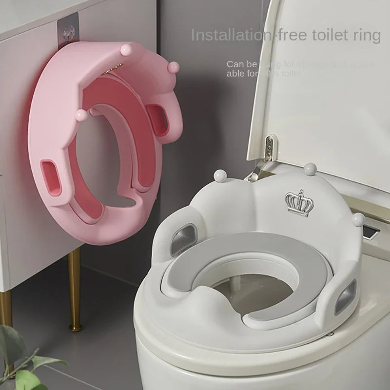Baby Toilet Training Seat Cover Portable Child Toilet Seat Toddler Crown Toilet Seat Kid Auxiliary Toilet Seat Cushion Urinal
