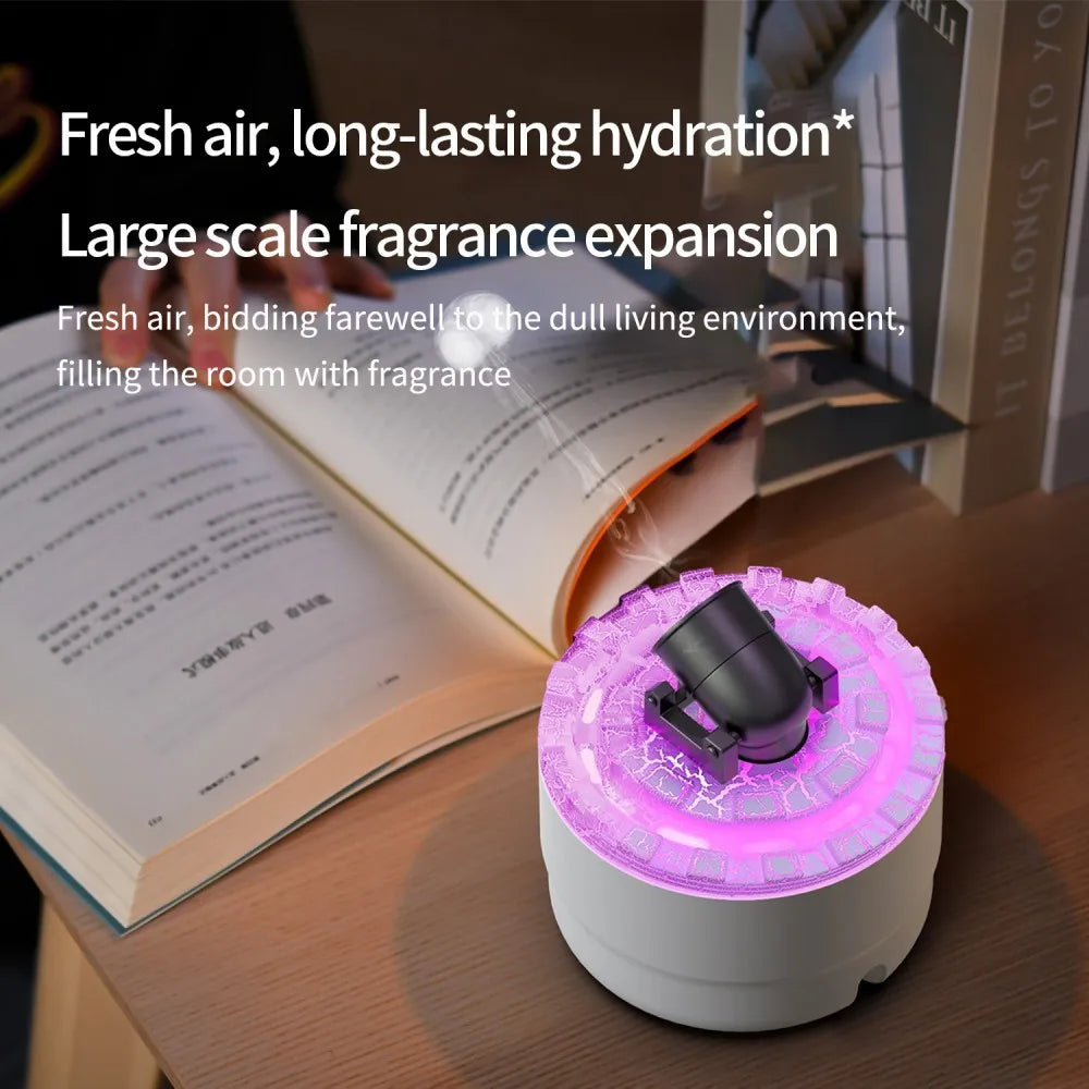 Ultrasound Air Humidifier Cannon Titanic Ship Retro Train Jellyfish Spray Essential Oil Aromatherpy Diffuser 7Colour Night Light