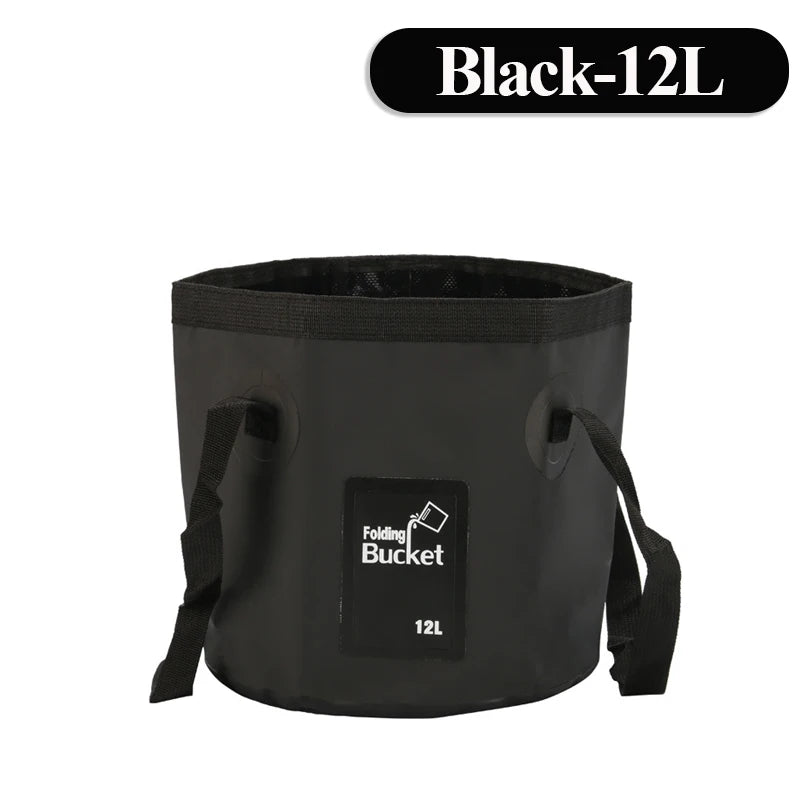 12/20L Portable Folding Bucket, Foldable Fishing Bucket, Camping Water Storage Container Collapsible Outdoor Travel Water Bucket