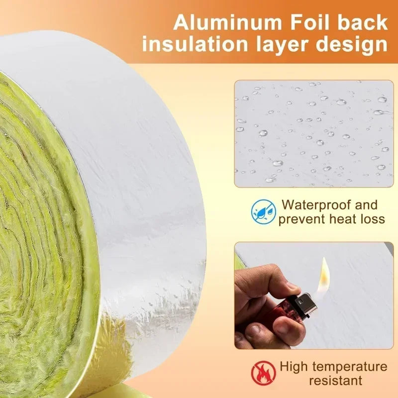 Aluminum foil Pipes Insulation Wrap Tapes Acoustic insulation wool felt strip Outdoor pipe insulation Ceramic Water Pipe Wrap