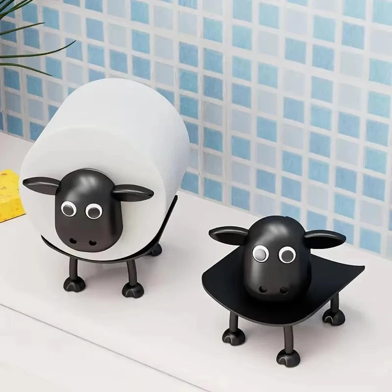 1Pcs Cute Cartoon Animal Toilet Paper Holder Creative Fun Paper Holder Tissue Storage Box Suitable For Bathroom living Room Etc