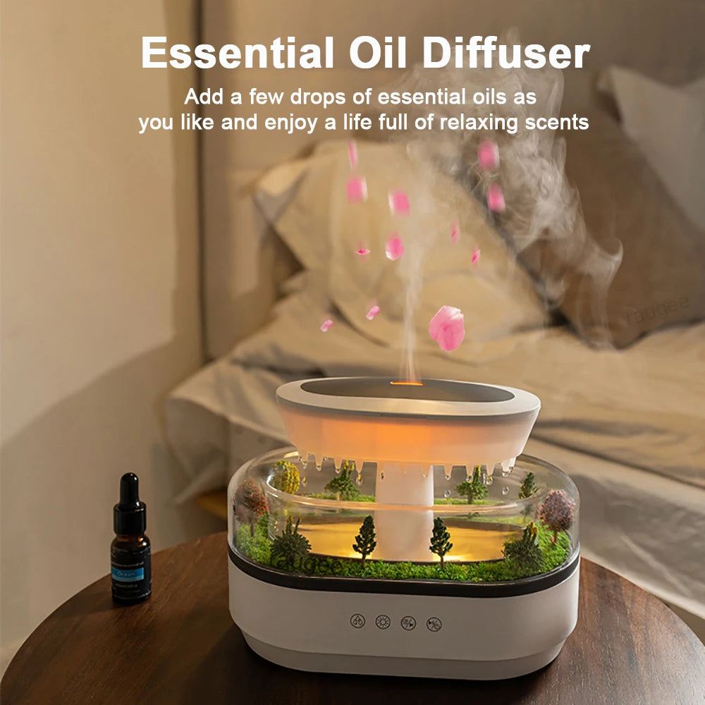 Aroma Air Humidifier Fragrance Essential Oil Diffuser for Home Raindrop Model Aroma Diffuser Humidifier with LED Colorful Light
