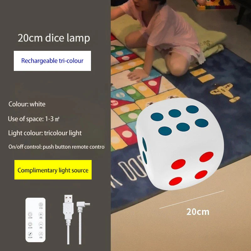Dice night lamp colorful remote control table night light bedside lamp living room creative stool floor lamp