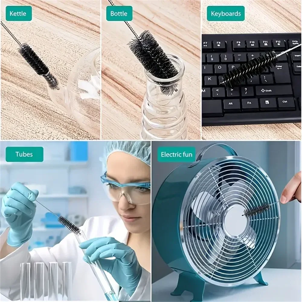 Brosses de nettoyage de bouteilles, 10 pièces, brosse de nettoyage multifonctionnelle en paille réutilisable pour bouteilles