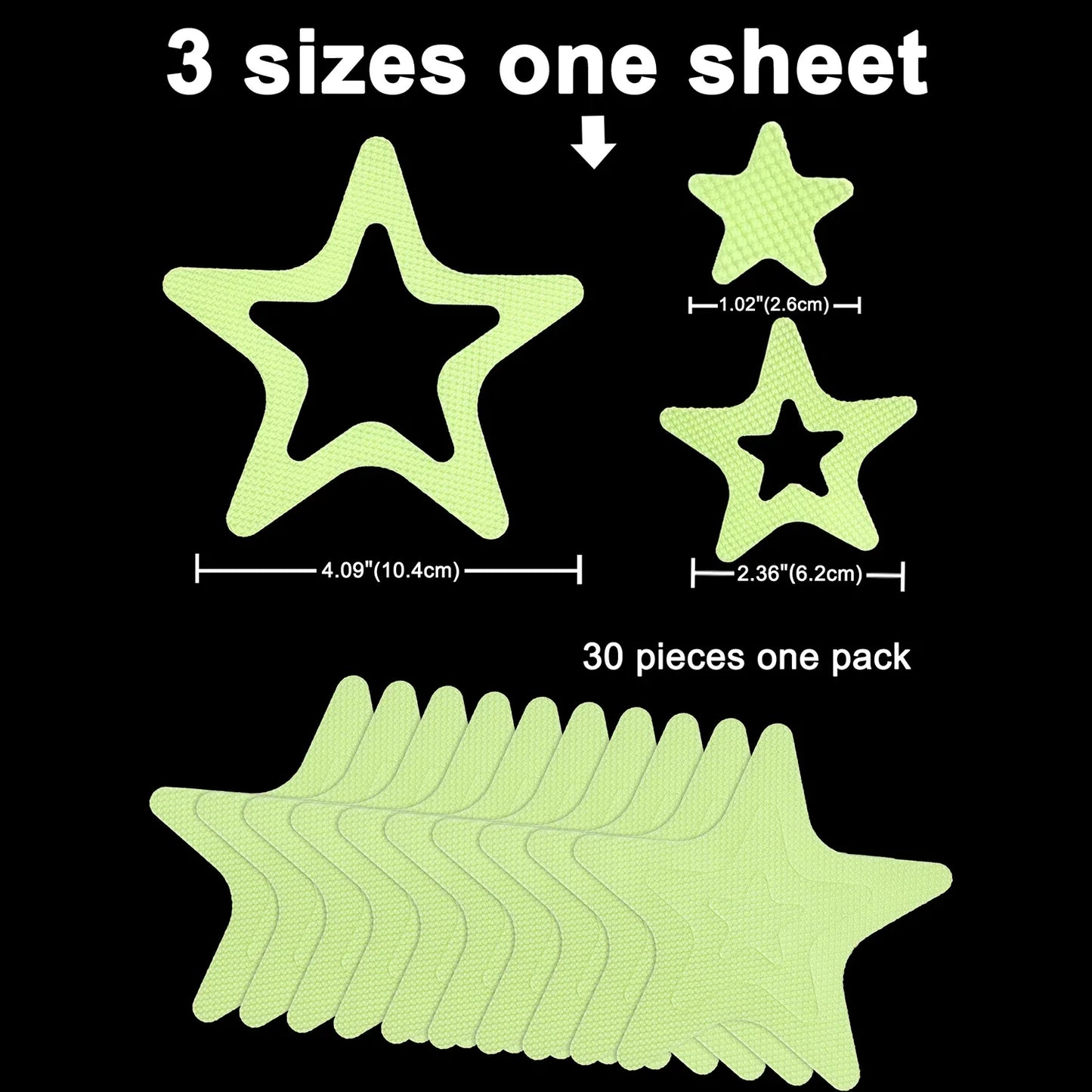 30PCS PEVA Shower Room Staircase Floor Shoe Sole Anti-slip Tape, Safety Full Stop Slide Pad Bathroom Bathtub Anti-skid Stickers