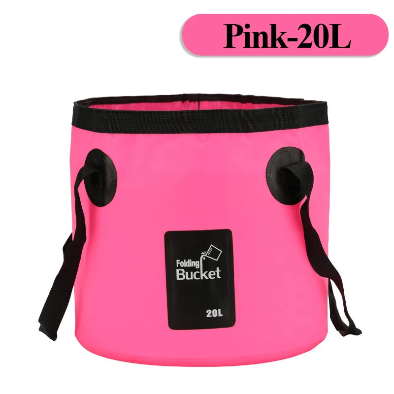 12/20L Portable Folding Bucket, Foldable Fishing Bucket, Camping Water Storage Container Collapsible Outdoor Travel Water Bucket