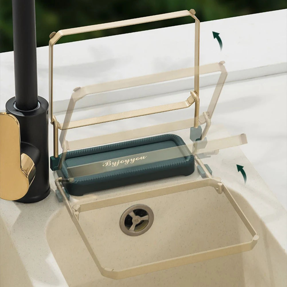 Kitchen Sink Filter Rack Foldable Sink Strainer Mesh Bag Stand Waste Garbage Net Shelf Disposable Garbage Mesh Bag Kitchen Gadge