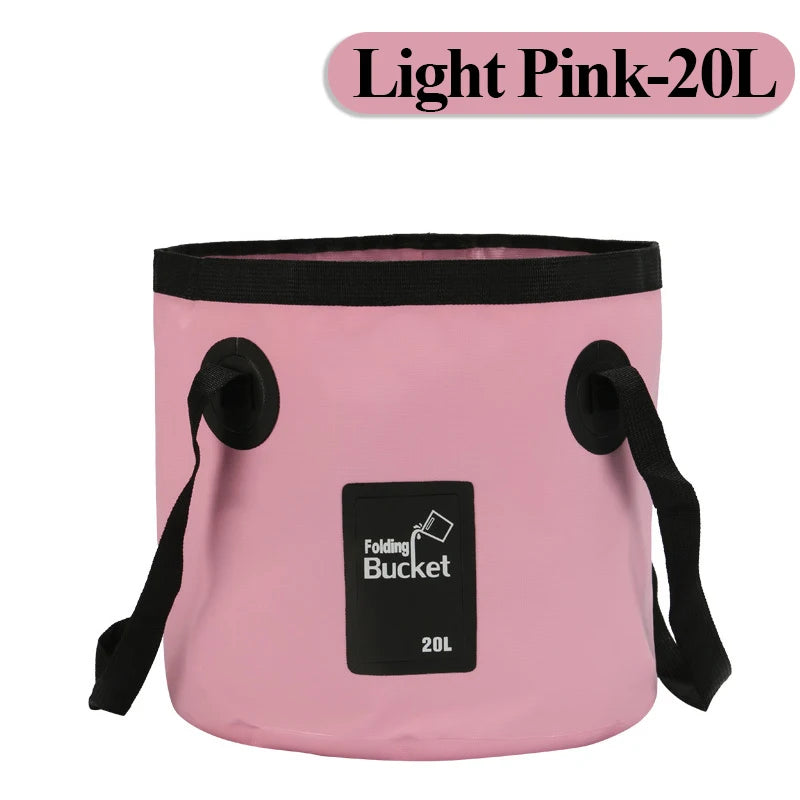 12/20L Portable Folding Bucket, Foldable Fishing Bucket, Camping Water Storage Container Collapsible Outdoor Travel Water Bucket