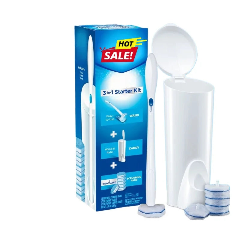 Disposable Toilet Cleaning Brush Set, Quickly Clean Toilet, Convenient Use, Suitable for Home Storage