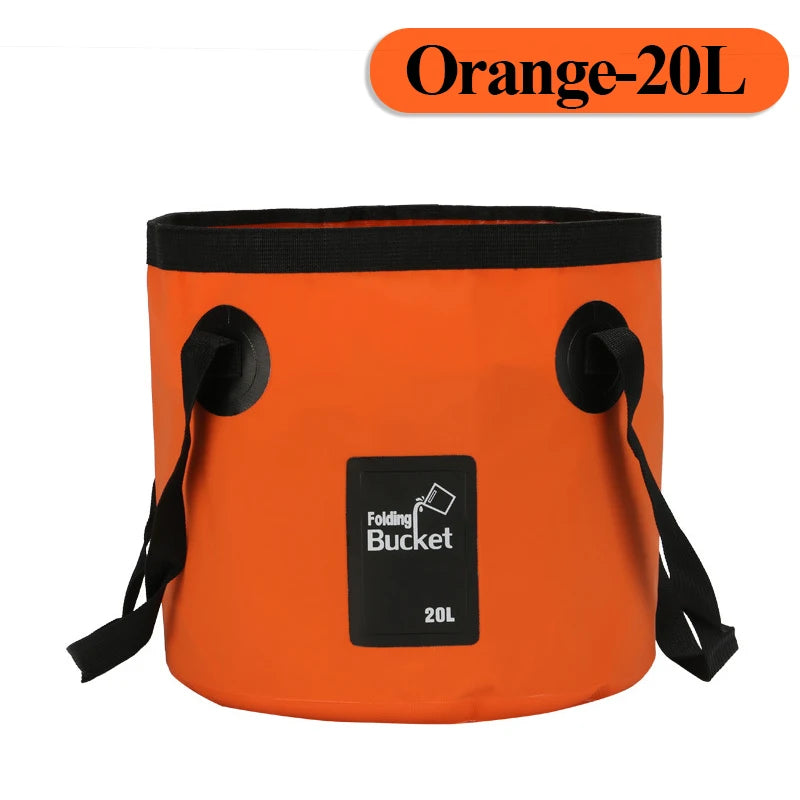 12/20L Portable Folding Bucket, Foldable Fishing Bucket, Camping Water Storage Container Collapsible Outdoor Travel Water Bucket