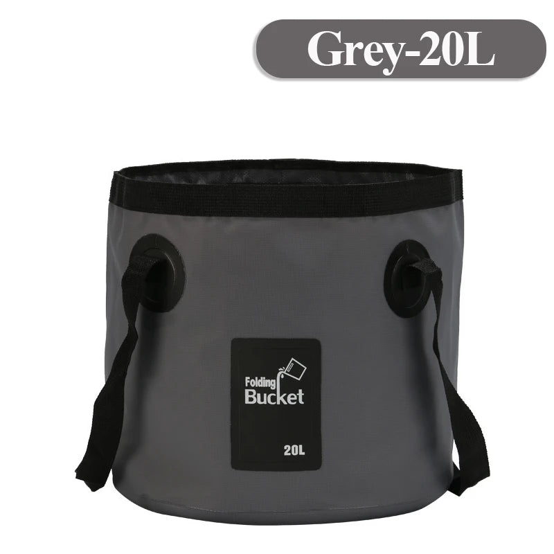 12/20L Portable Folding Bucket, Foldable Fishing Bucket, Camping Water Storage Container Collapsible Outdoor Travel Water Bucket