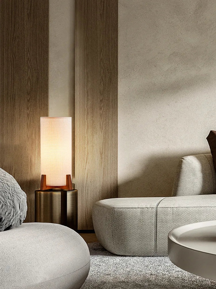 Nordic fabric Floor Lamp Japanese desk lamp for Living Room Study Reading Light Bedroom Bedside Designer Floor lamp