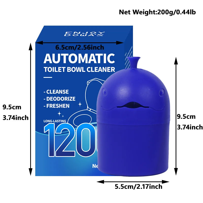 1 Bottle Automatic Toilet Cleaner "Toilet Whale" with Portable Design, 200G Gel, Slow-Release Cleaning